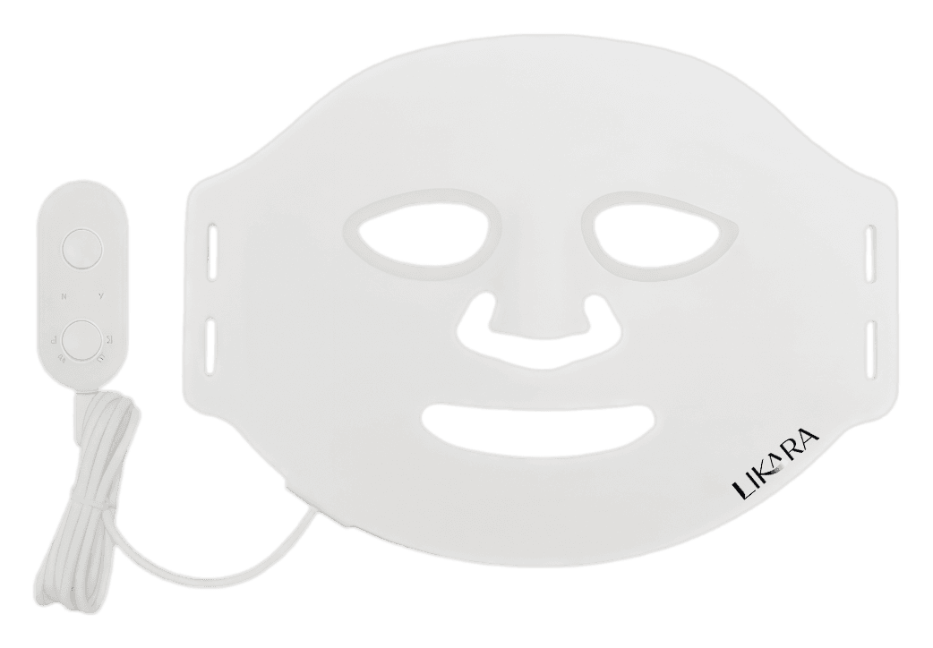 Masque facial LED Lykara blanc, avec sa télécommande